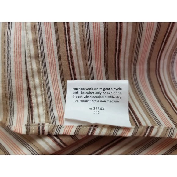 BCBG/Attitude Men's Shirt Long Sleeve Striped Size M Neck 15.5 Cotton/Nylon - Picture 7 of 7